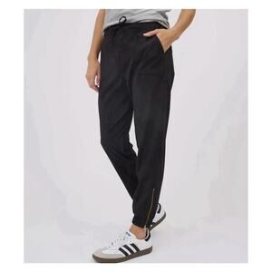 Albion Jetsetter Womens Small Tall Joggers Pant Zip Ankle Black